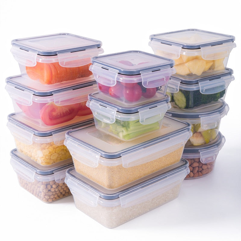 Food Storage Container with Lid, Leak Proof Snap Lock, BPA Free